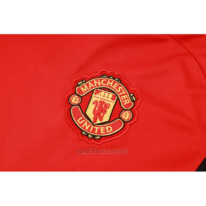 Chandal del Manchester United Manga Corta 2024-2025 Rojo - Pantalon Corto